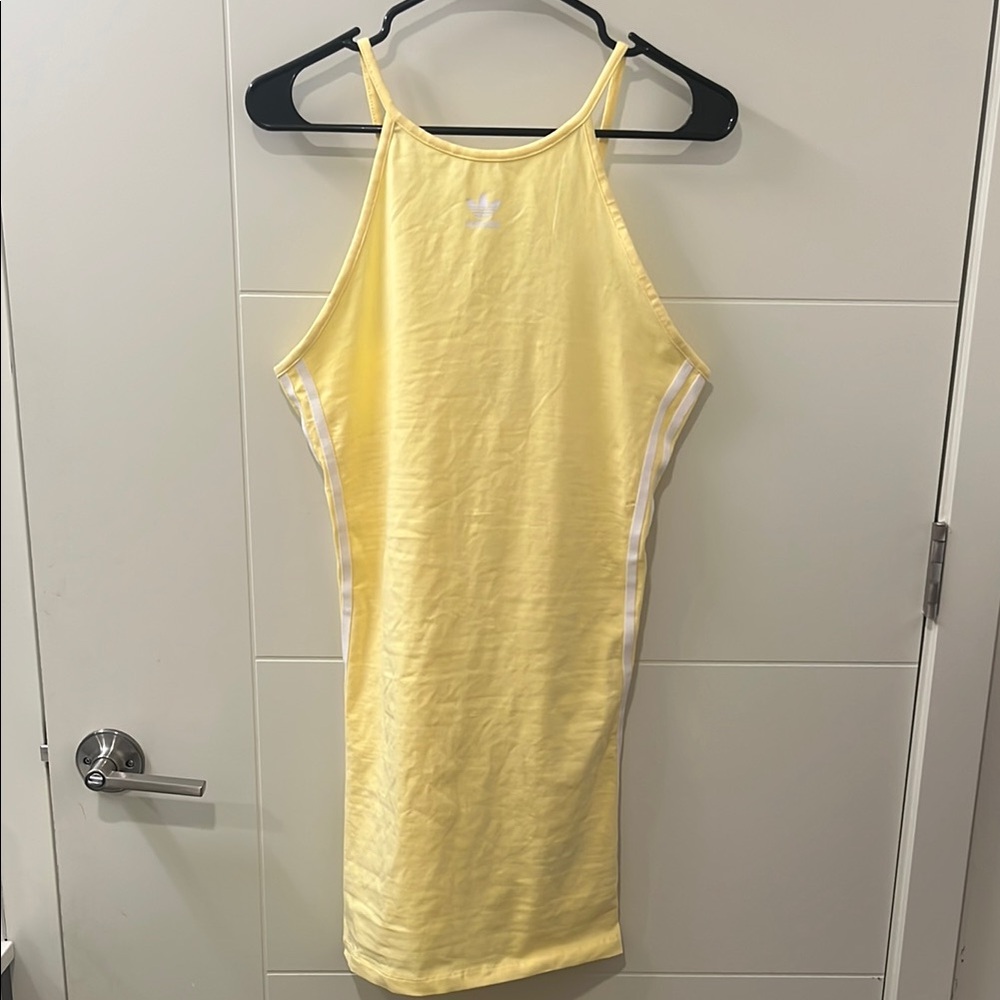 adidas Yellow Racerback Tank Dress